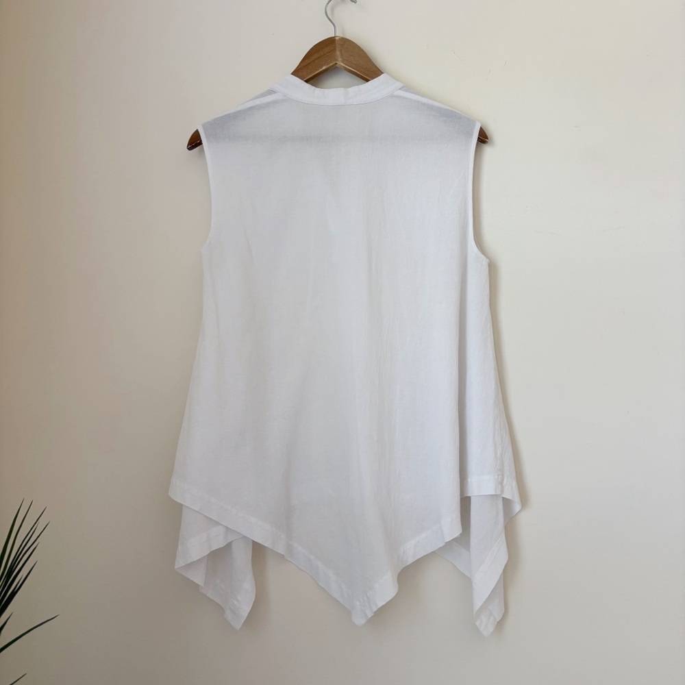 AllSaints Avee White Asymmetrical Hem Sleeveless Top Small - Picture 5 of 8